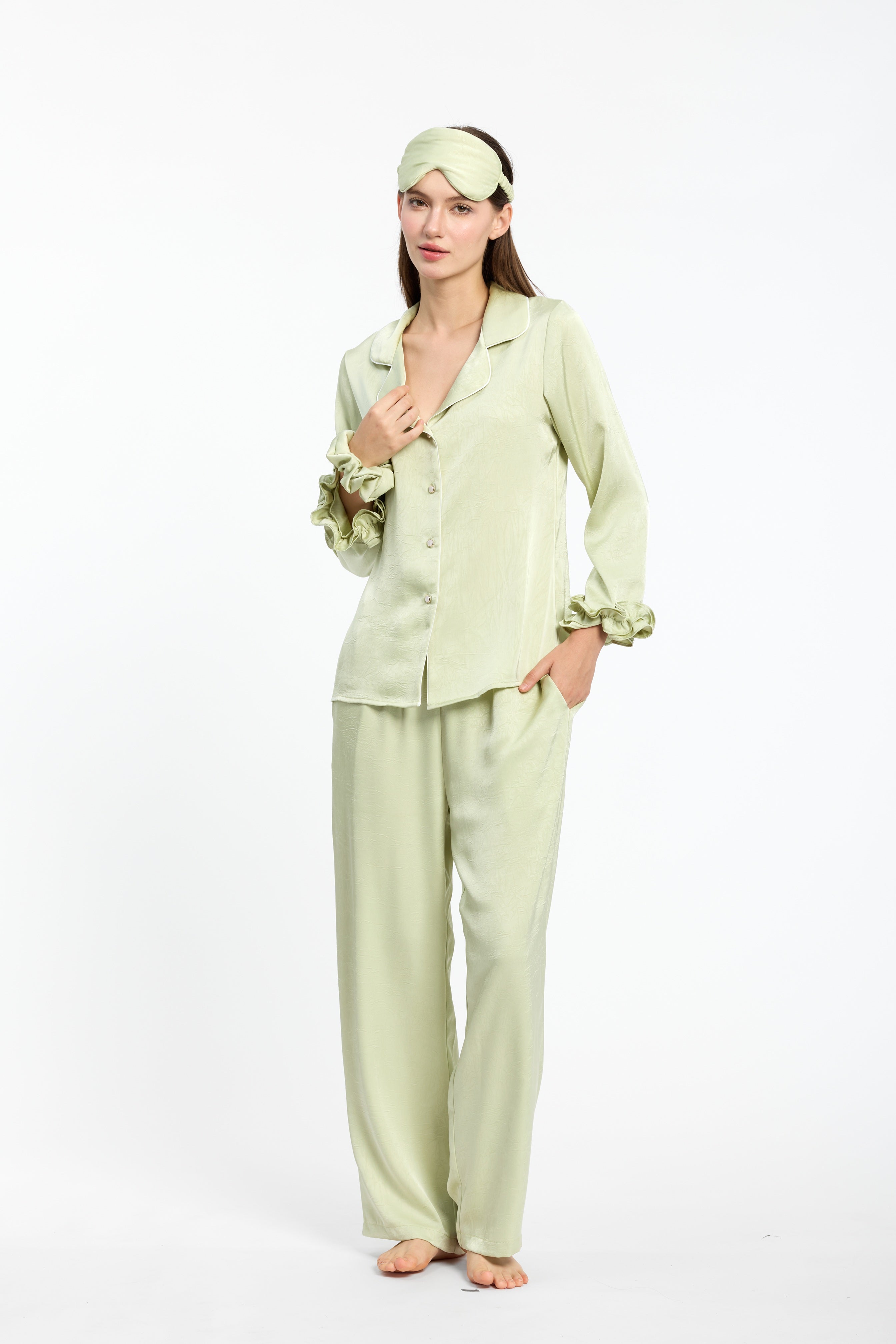Luxury Textured Silky Pyjama Set