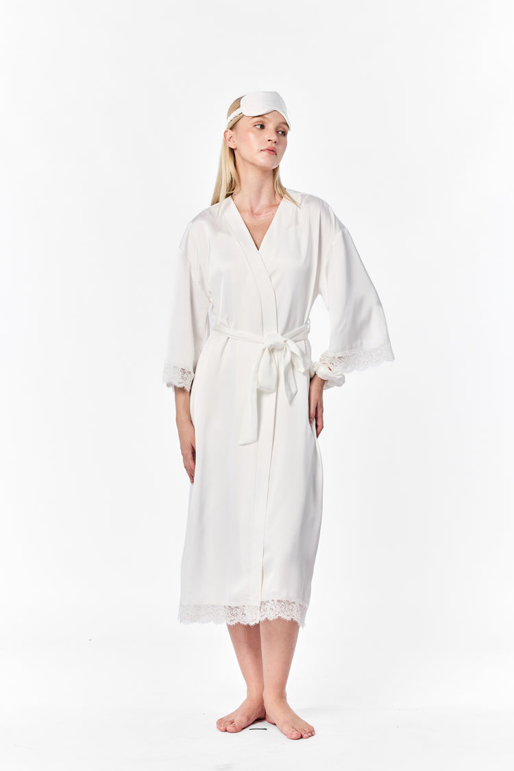 Luxe Silk-Feel Bridal Robe