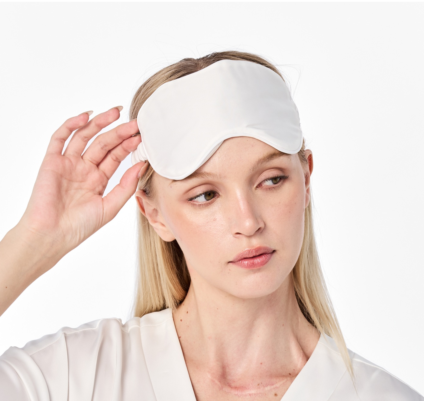 Load video: <p>Slip into the effortless grace of our Textured Silky Essentials. Featuring a subtle woven texture and a gentle sheen, this curated set of scrunchies and eye mask is crafted to turn your daily rest and styling into a beautiful celebration of self-care.</p>