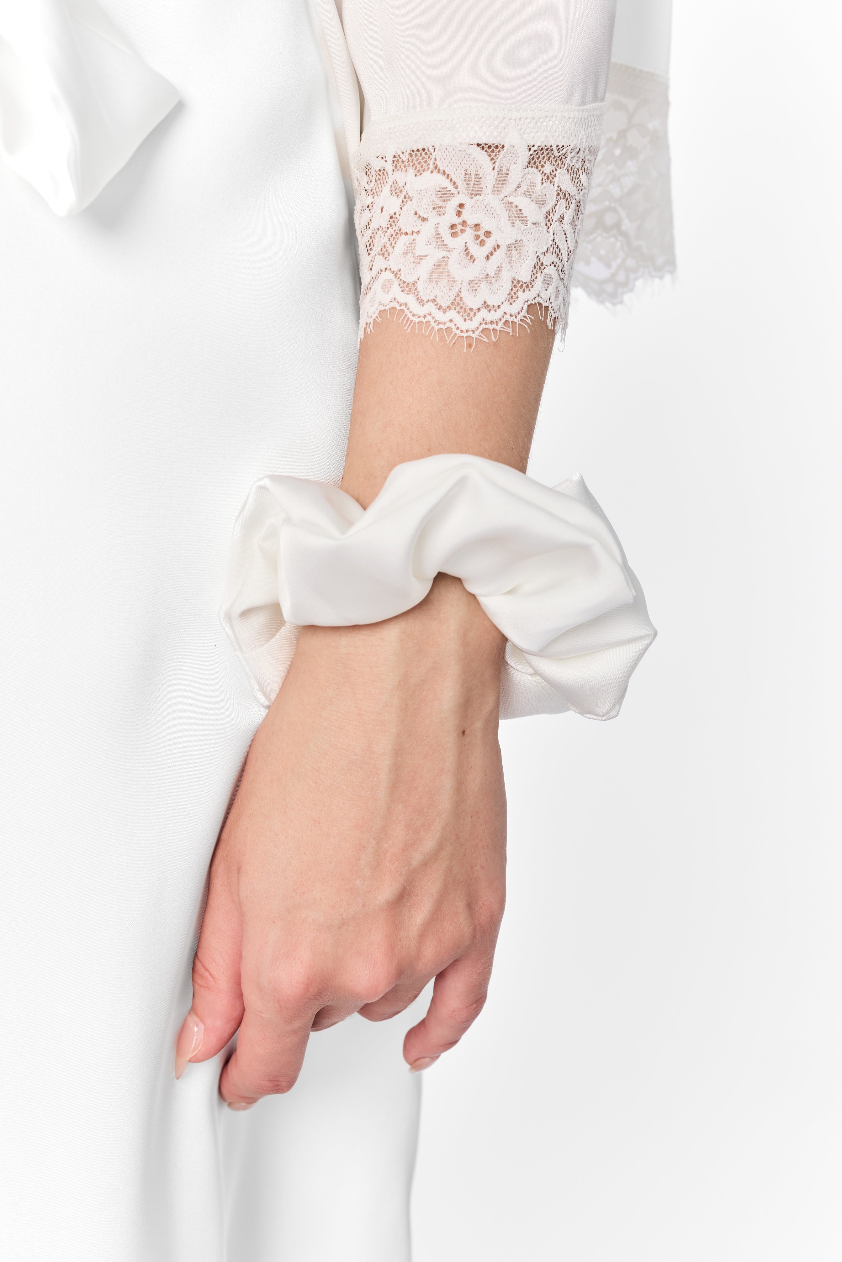 Silky Scrunchies Set (Pack of 3 - Random Color)